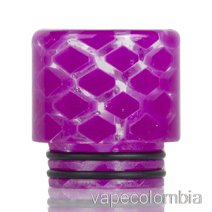 Kit Completo De Vapeo 810 Punta De Goteo De Resina De Piel De Serpiente Transparente Violeta Claro